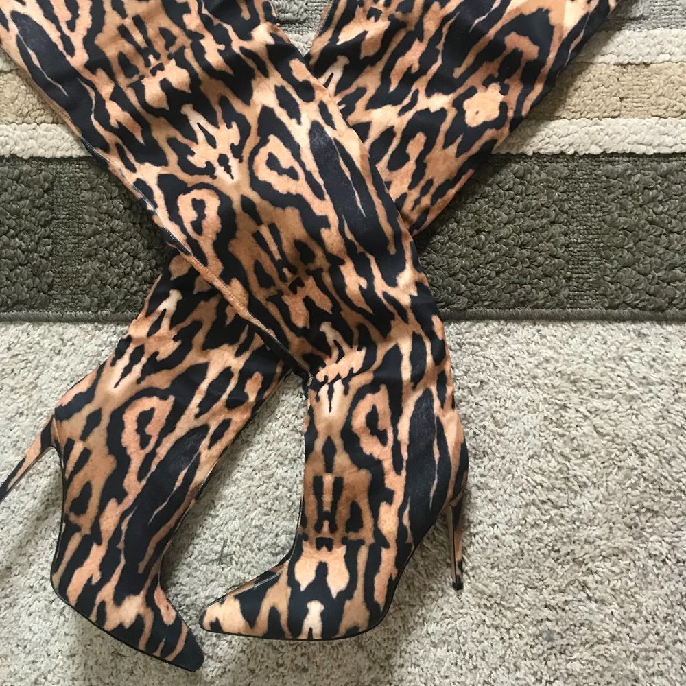 Animal Print over the Knee Boot
